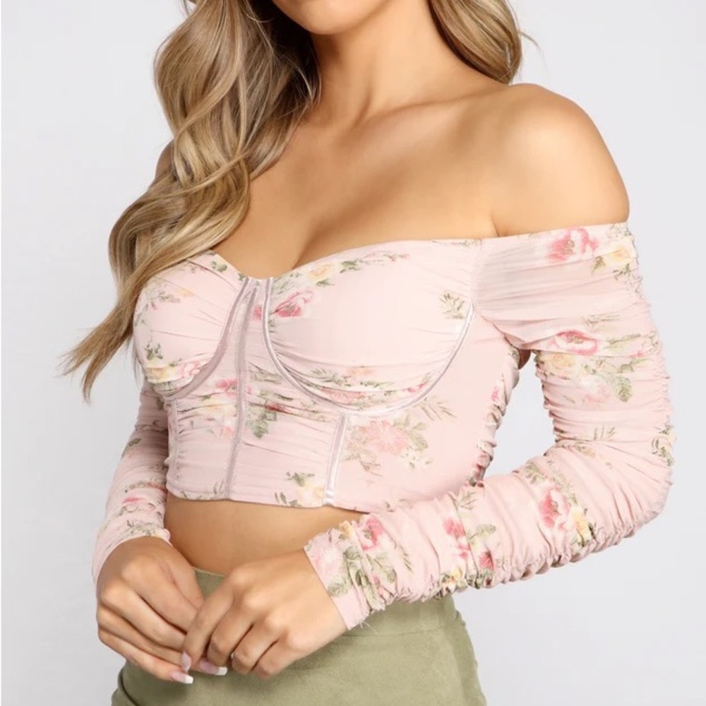 Windsor Floral Ruched Top - Small